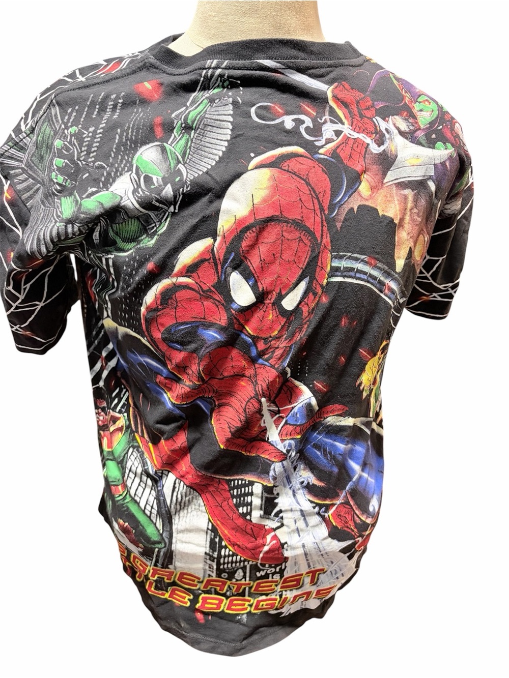 The amazing Spider-Man Action Graphic Tee - vintage full print